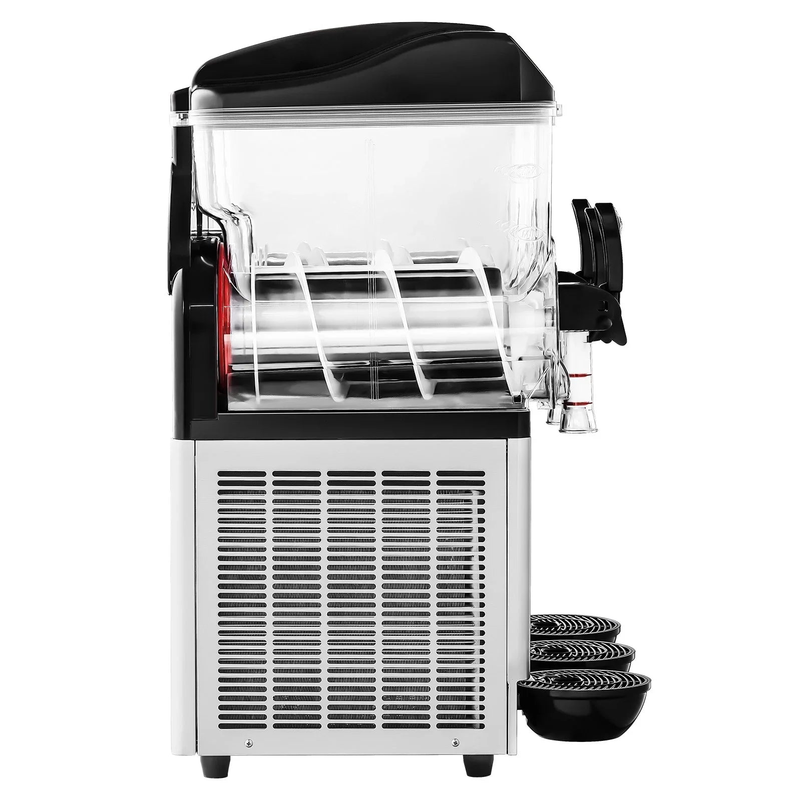 Commercial Frozen Drink Maker, 15Lx3 Triple Tank Slushy Machine, 180 Cups Stainless Steel Margarita Smoothie Frozen Drink Machine, Slushie Maker for Home Party Restaurants Cafe Bars