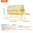 Raffle Drum, 11.6 x Ø7.48 inch Brass Plated Raffle Ticket Spinning Cage, Holds 2500 Tickets or 100 Ping Pong Balls, Metal Lottery Spinning Drawing with Wooden Turning Handle, for Bingo Ballot Pa
