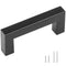 10 Pack Matte Black Cabinet Handles 76mm Drawer Pulls Stainless Steel Square