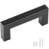 10 Pack Matte Black Cabinet Handles 76mm Drawer Pulls Stainless Steel Square