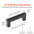 10 Pack Matte Black Cabinet Handles 76mm Drawer Pulls Stainless Steel Square