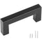 30 Pack Matte Black Cabinet Handles 76mm Drawer Pulls Stainless Steel Square