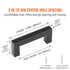30 Pack Matte Black Cabinet Handles 76mm Drawer Pulls Stainless Steel Square
