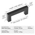 30 Pack Matte Black Cabinet Handles 76mm Drawer Pulls Stainless Steel Square