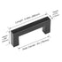 30 Pack Matte Black Cabinet Handles 76mm Drawer Pulls Stainless Steel Square