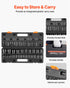 Impact Sockets Set 1/2 Inch Drive 26PCS Standard Length Impact Set 6-Point