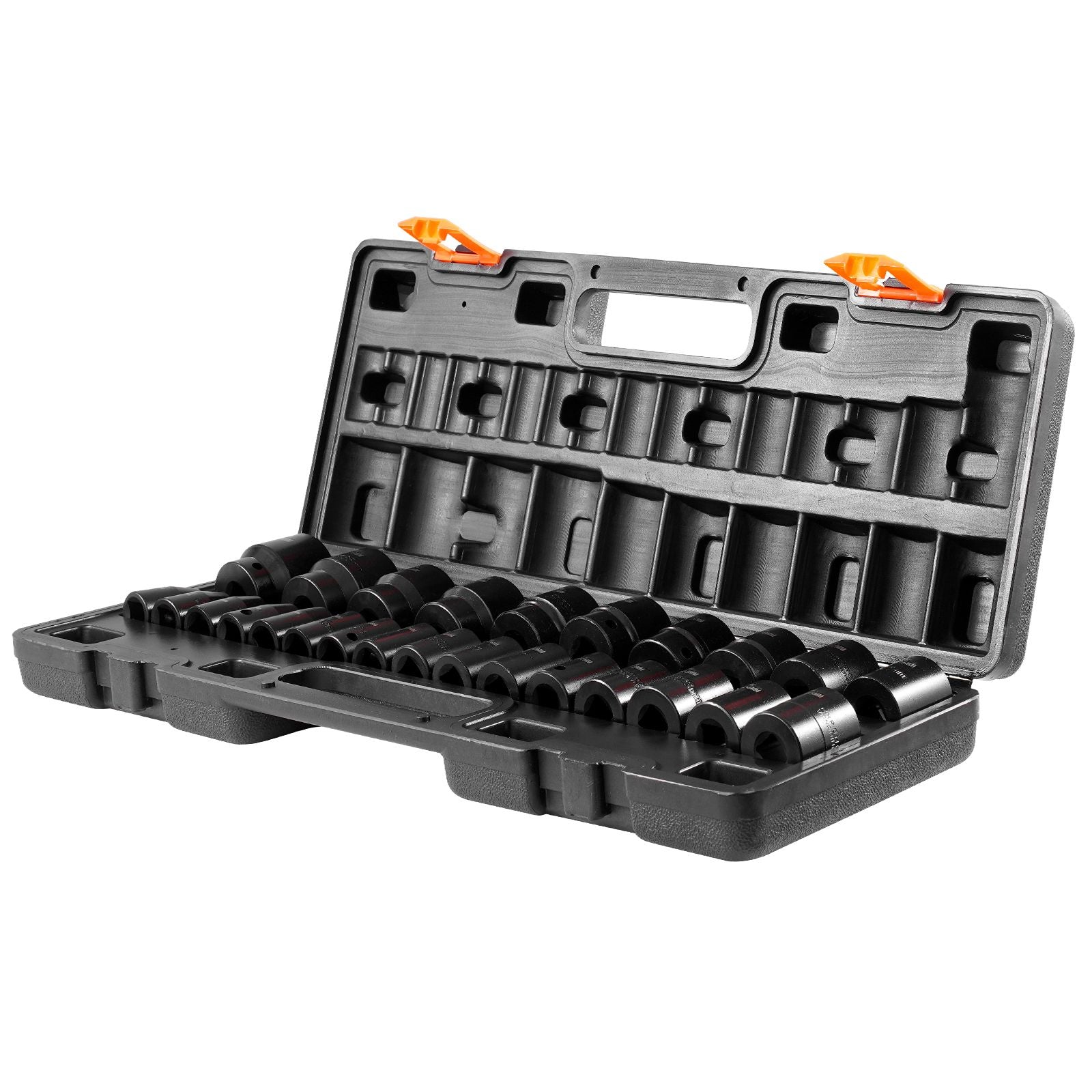 Impact Sockets Set 1/2 Inch Drive 26PCS Standard Length Impact Set 6-Point