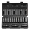 3/8" Drive Impact Socket Set, 15 Piece Deep Socket Set Metric 8-22mm, 6 Point Cr-Mo Alloy Steel for Auto Repair, Easy-to-Read Size Markings, Rugged Construction, Includes Storage Case