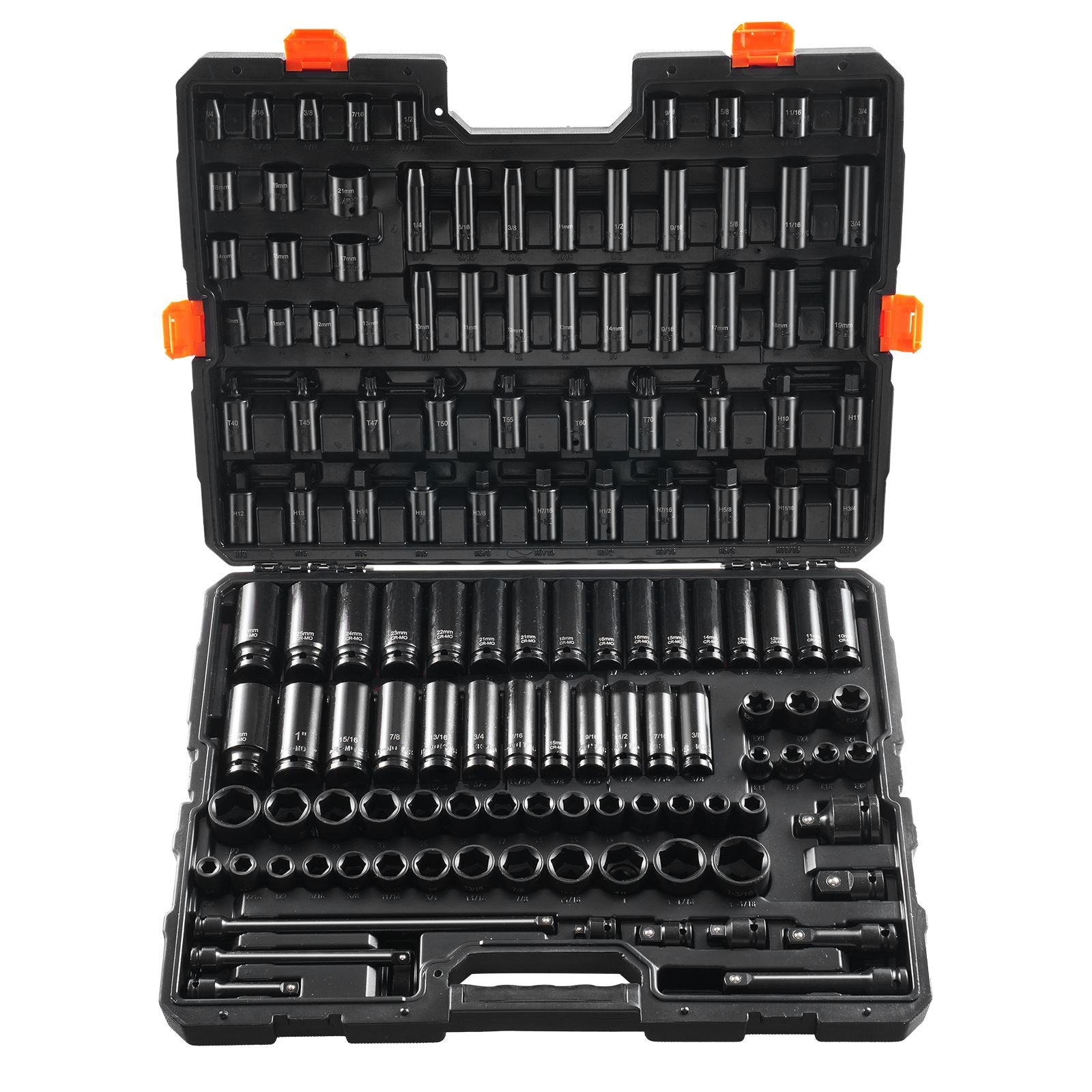Impact Sockets Set 130PCS 6-Point 3/8