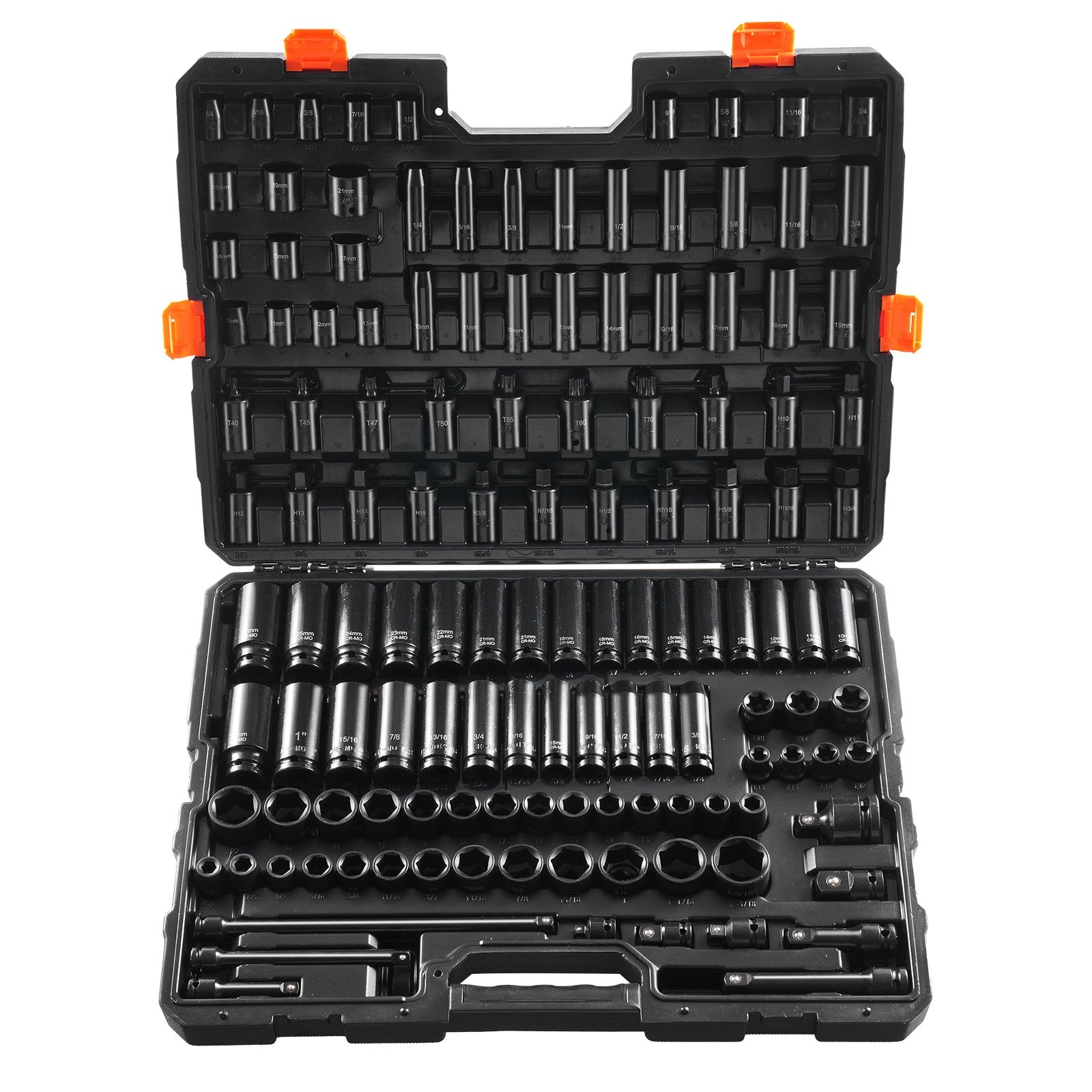 VEVOR Impact Sockets Set 130PCS 6-Point 3/8