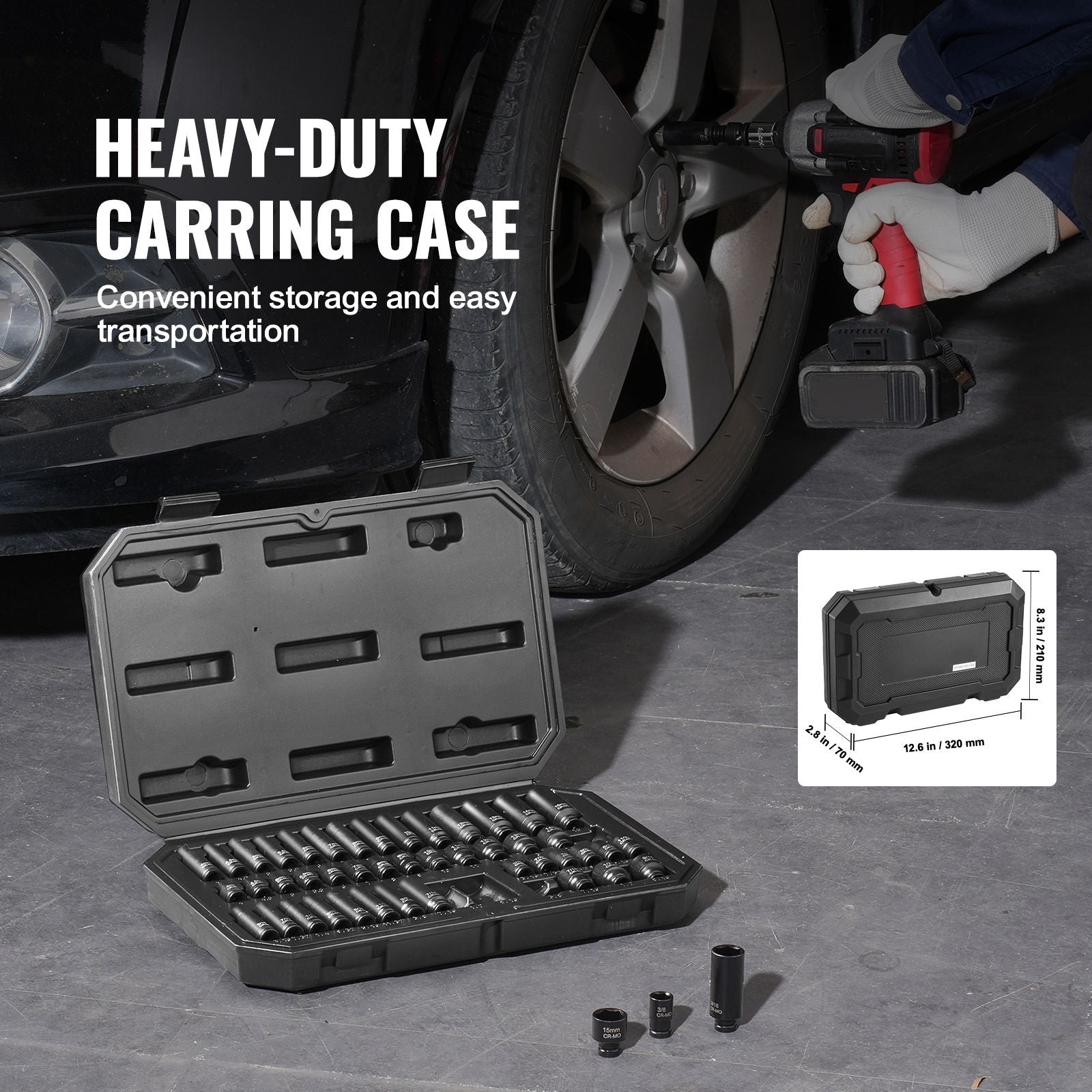 Impact Sockets Set 48pcs 6-Point 1/4