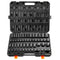 Impact Sockets Set 59pcs 6-Point 3/8" & 1/2" Drive Bit Ratchet Tool Kit