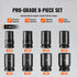 Impact Sockets Set 8pcs 6-Point 1" Drive Bit Ratchet Tool Kit Case