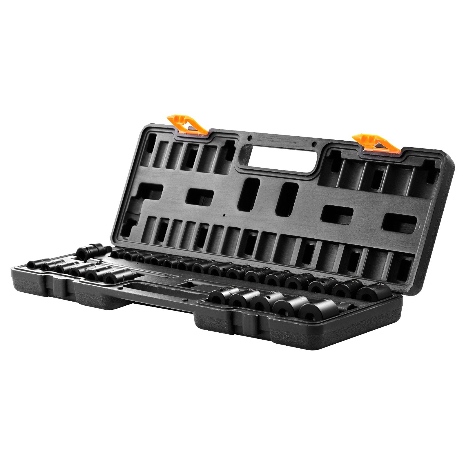 Impact Sockets Set 29pcs 6-Point 3/8in Drive Bit Ratchet Tool Kit Case
