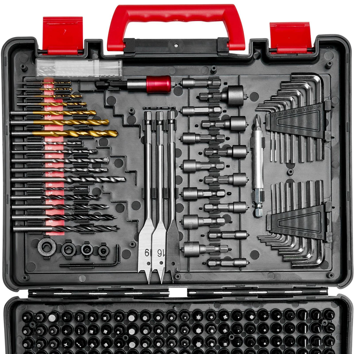 318 Piece Drill & Driver Bit Set, HSS Drill Bits & CR-V Screwdriver Bits, Case