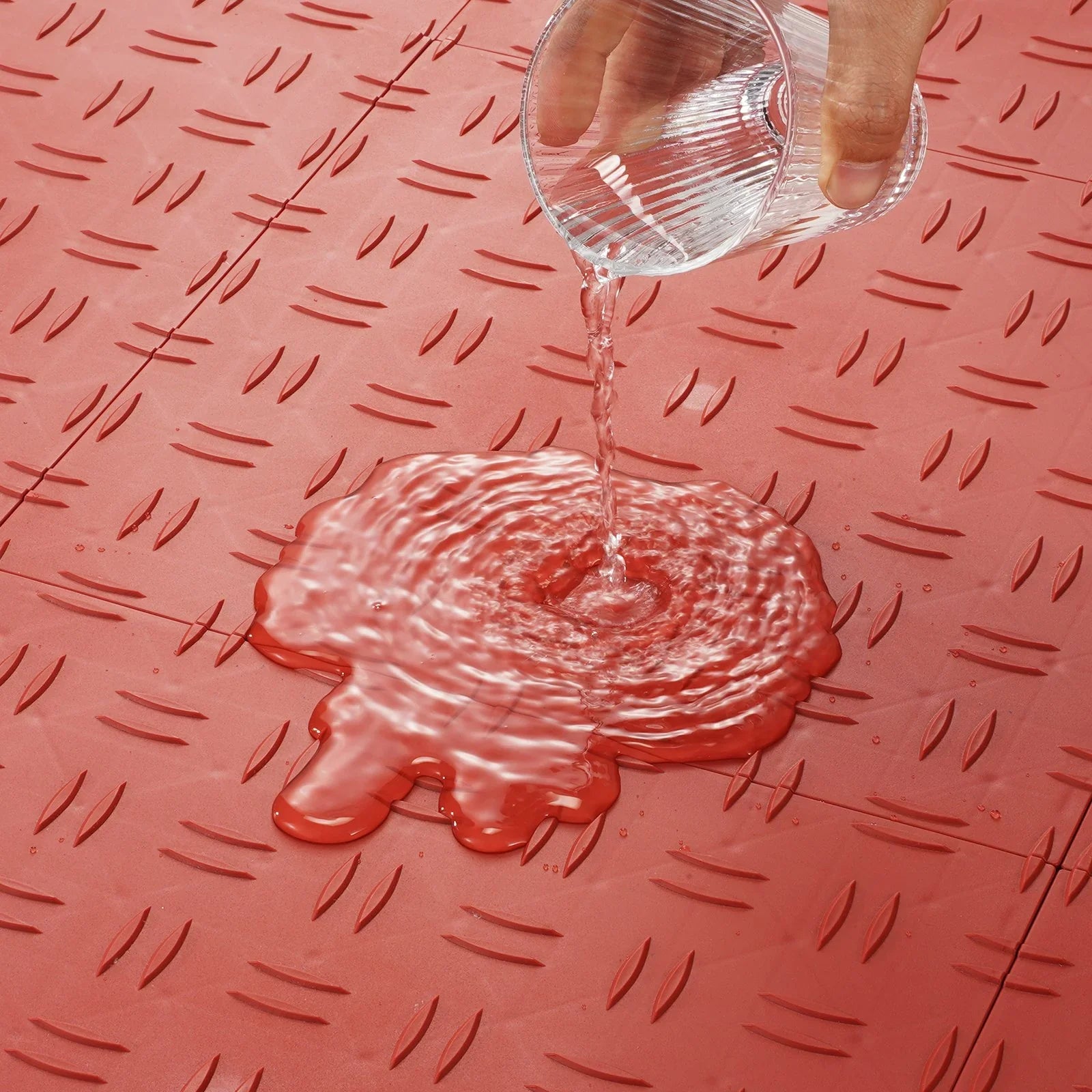 Garage Tiles Interlocking 12x12 in 50 Pack Garage Flooring Tiles Red