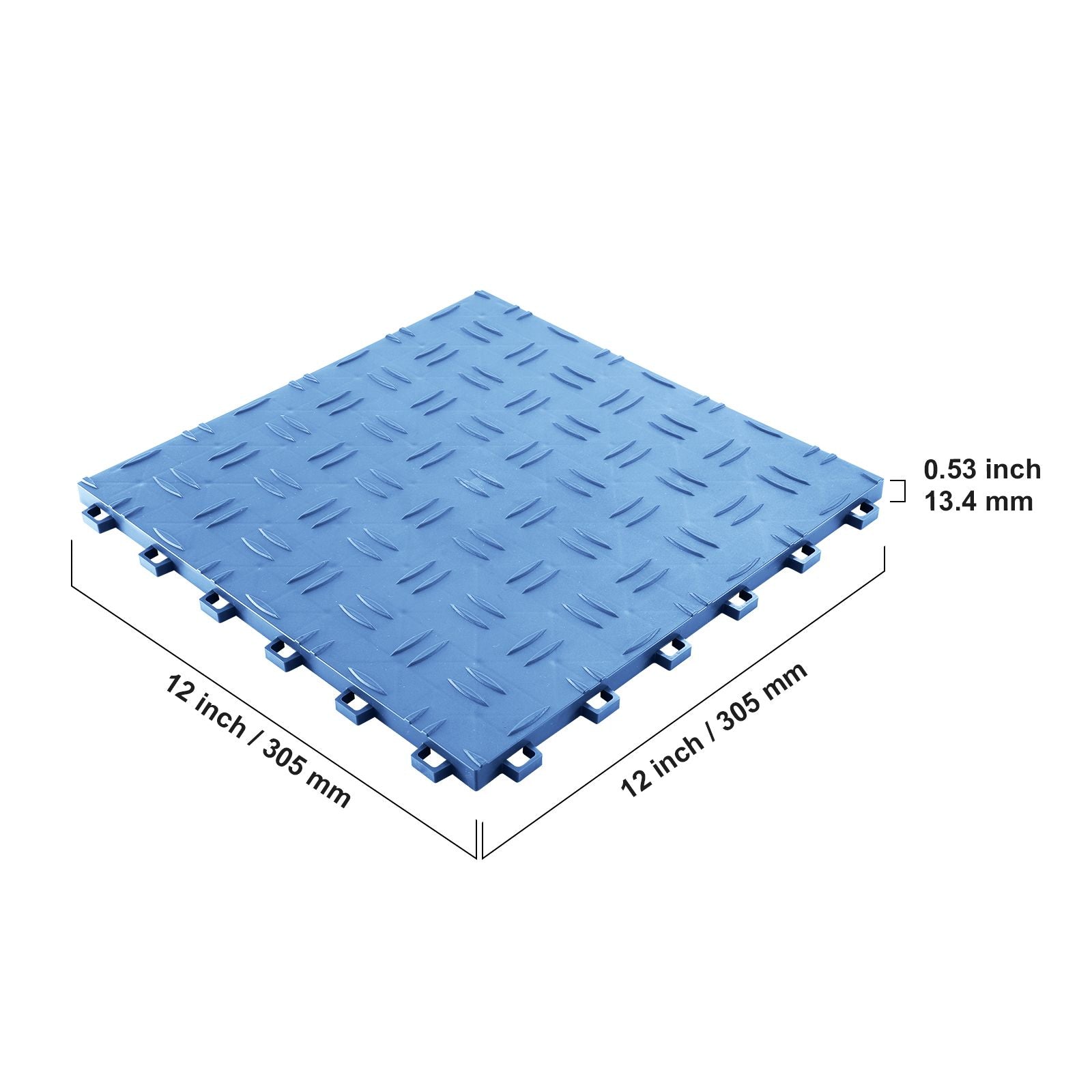 Garage Tiles Interlocking 12x12 in 25 Pack Garage Flooring Tiles Blue