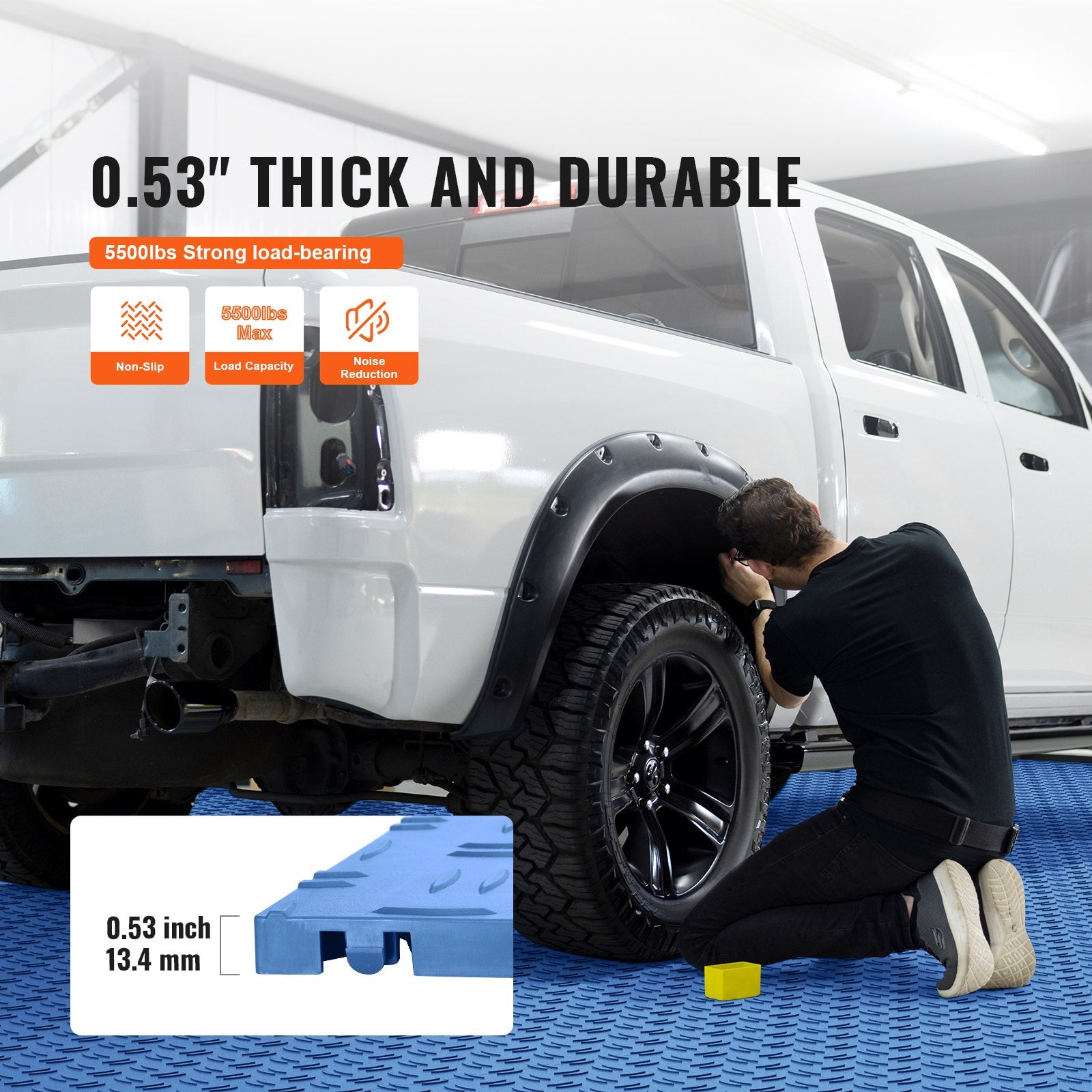 Garage Tiles Interlocking 12x12 in 25 Pack Garage Flooring Tiles Blue