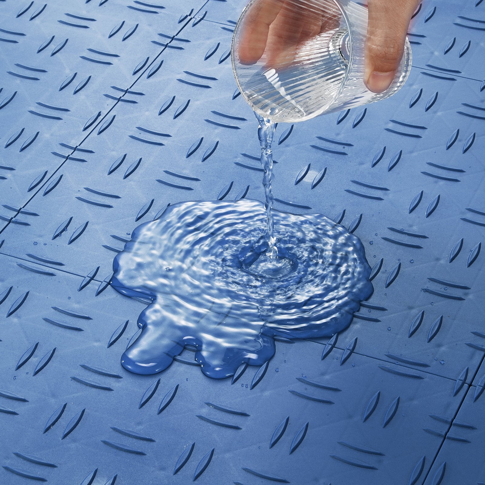 Garage Tiles Interlocking 12x12 in 25 Pack Garage Flooring Tiles Blue