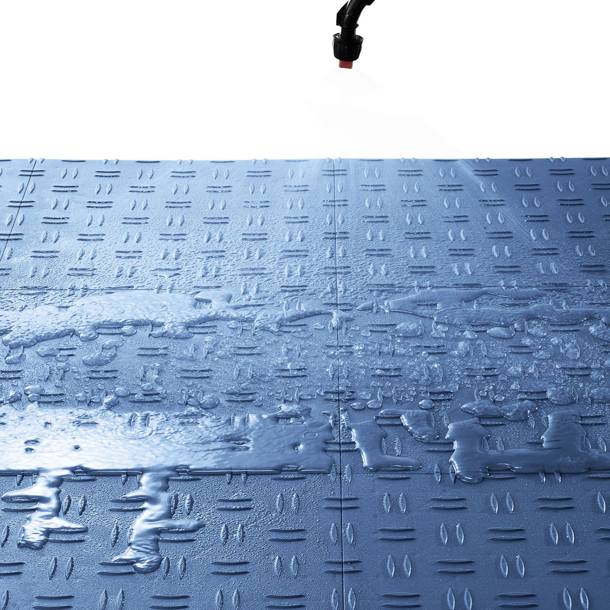 Garage Tiles Interlocking, 305 x 305 x 13.4 mm 50 Pack Garage Floor Covering Tiles, Non-Slip Double-Sided Texture Garage Flooring Tiles, for Garages, Basements, Repair Shops, Blue