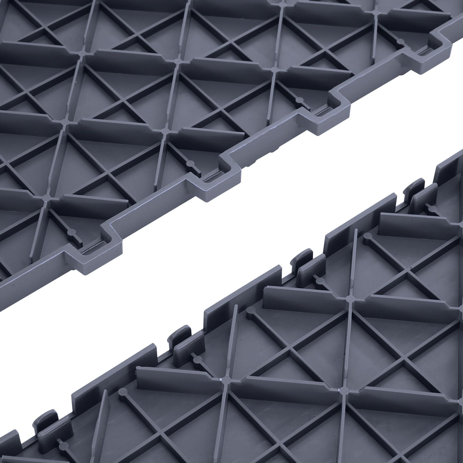 Garage Tiles Interlocking, 12 x 12 x 0.53 inch 50 Pack Garage Floor Covering Tiles, Non-Slip Double-Sided Texture Garage Flooring Tiles, for Garages, Basements, Repair Shops, Graphite Gray