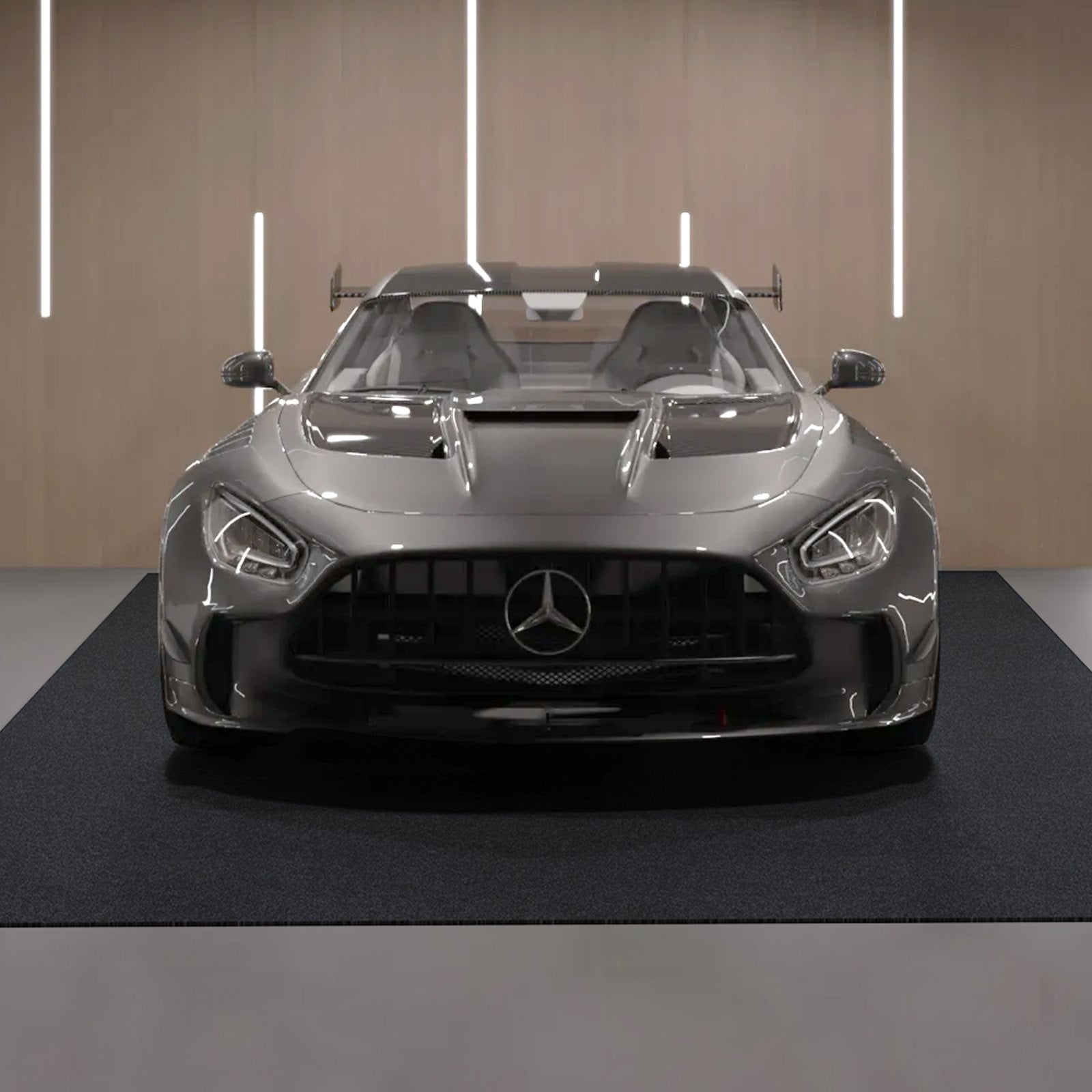 Waterproof Garage Floor Mat for Under Car, 1.49x1.8M Compact Size Heavy Duty Containment Mat with Strong Grip, Protects Garage Floor from Water, Mud and Oil, For Garages,Greenhouses,Entrance