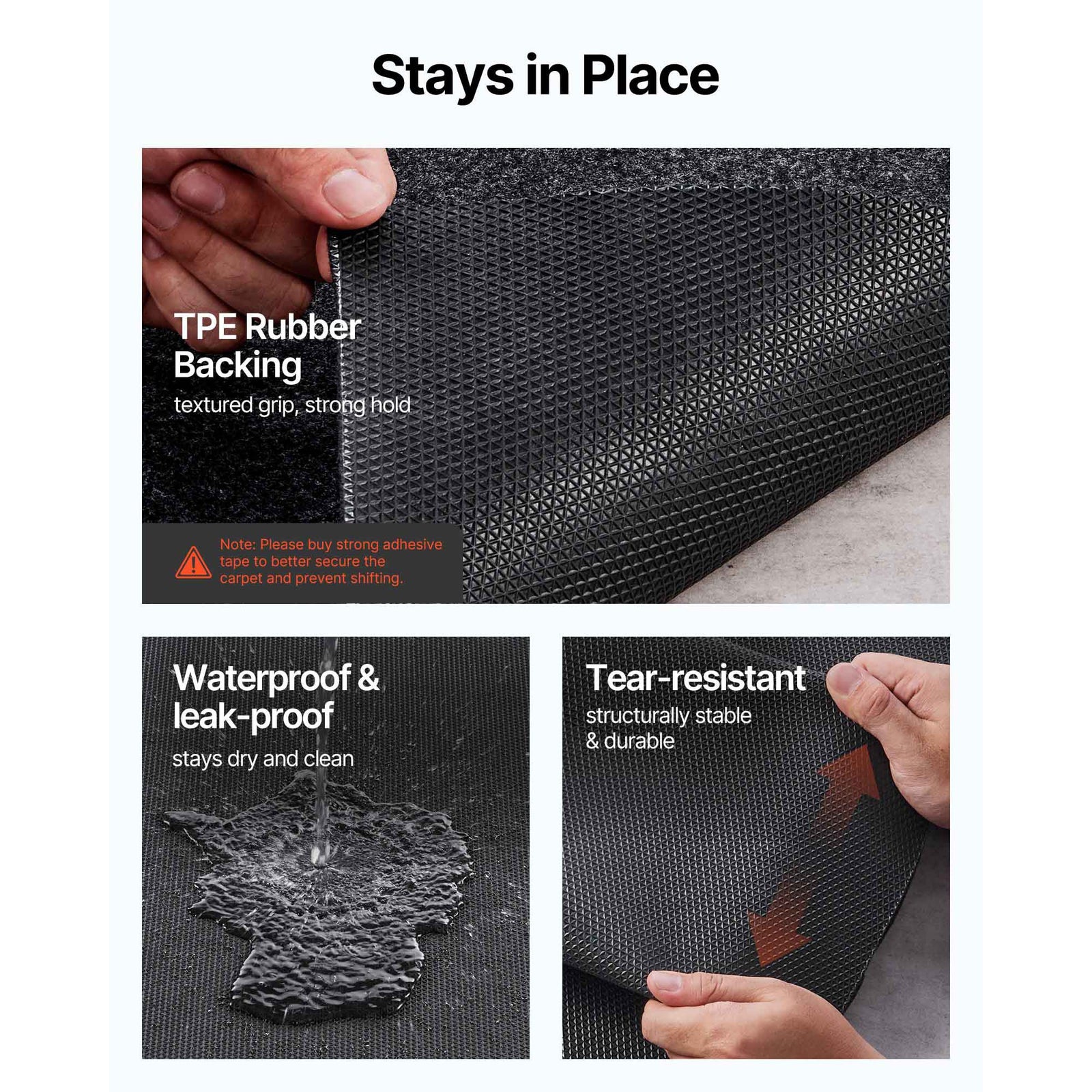 Garage Floor Mat, 2.28 x 6.1 M Waterproof Protection from Water,Snow, Rain,Mud and Oil for Cars, Non-slip Heavy Duty Containment Mat with TPE Anti-Leak Backing & Easy to Clean & Cuttable