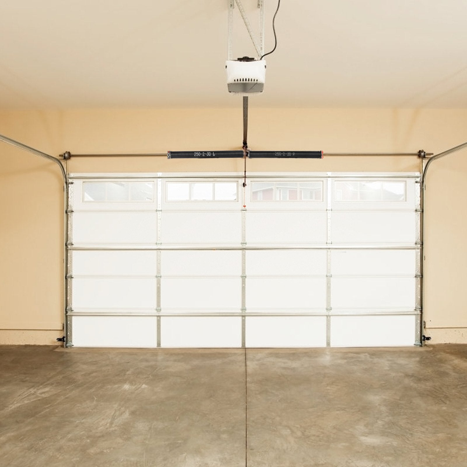 Garage Door Torsion Springs, 16000 Cycles, Pair of 0.25 x 2 x 30inch, Garage Door Springs with Non-Slip Winding Bars, Mounting Tool and Gloves, Electrophoresis Coated, for Replacement