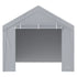Carport Replacement Canopy Cover Top + Side Wall 10 x 20 ft, Garage Tent Shelter Tarp Heavy-Duty Waterproof & UV Protected, Easy Installation with Ball Bungees,White (Frame Not Included)