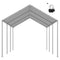 6x3m Carport Replacement Canopy Cover UV Waterproof Garage Tarp Grey