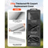 6x3m Carport Replacement Canopy Cover UV Waterproof Garage Tarp Grey
