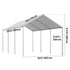6x3m Carport Replacement Canopy Cover UV Waterproof Garage Tarp Grey