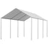 6x3m Carport Replacement Canopy Cover UV Waterproof Garage Tarp Grey