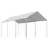 6x3m Carport Replacement Canopy Cover UV Waterproof Garage Tarp Grey