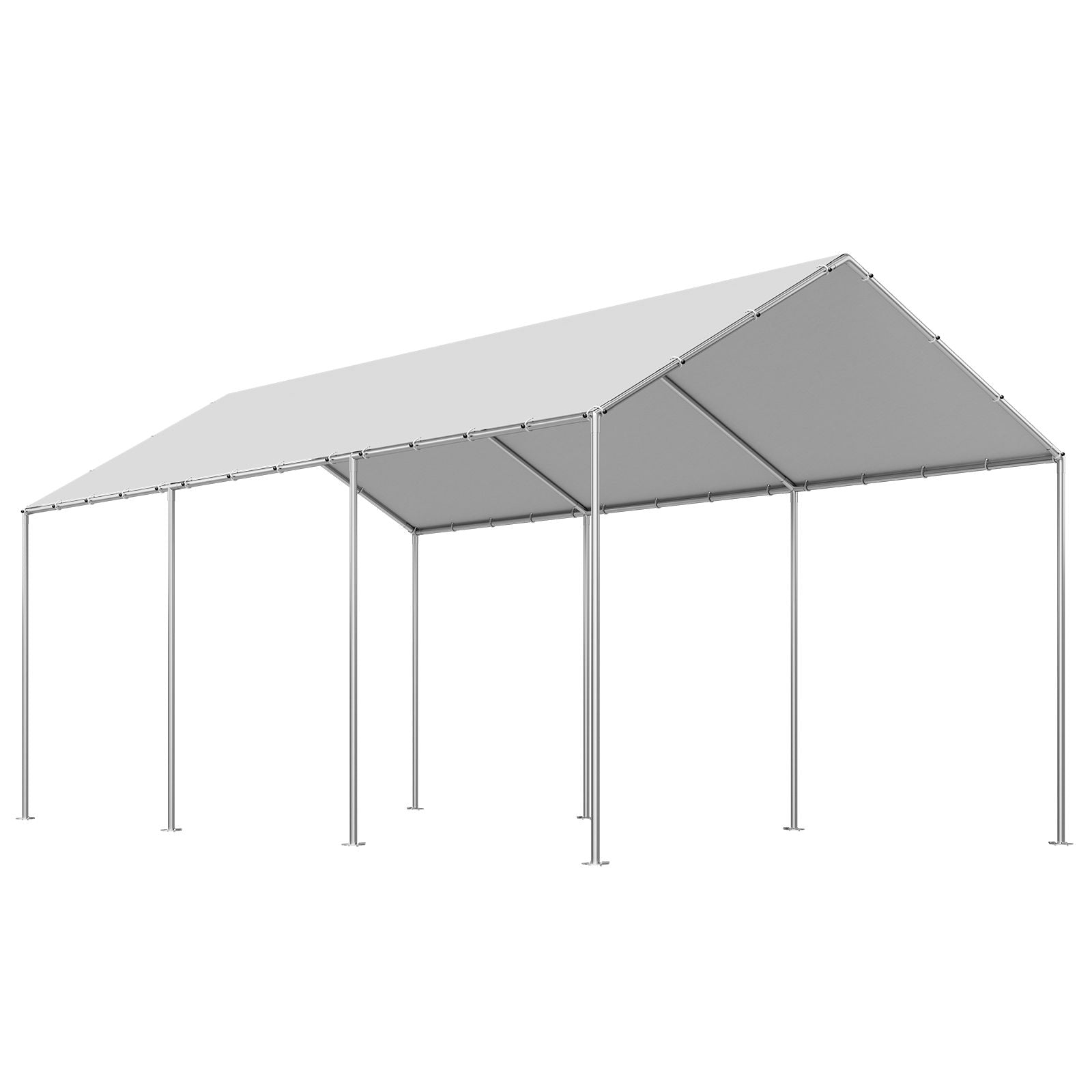 6x3m Carport Replacement Canopy Cover UV Waterproof Garage Tarp Grey
