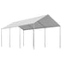 6x3m Carport Replacement Canopy Cover UV Waterproof Garage Tarp Grey