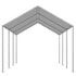 Carport Replacement Canopy, 6 x 3 m Potable Garage Tent Top Tarp, UV-Resistant & Waterproof Car Shelter Tarp, Heavy Duty Car Port Cover with Ball Buggees, Grey, Frame Not Included