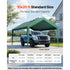 6x3m Dark Green Carport Replacement Canopy Cover UV Waterproof Garage Tarp