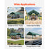6x3m Dark Green Carport Replacement Canopy Cover UV Waterproof Garage Tarp