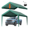 Carport Replacement Canopy, 6 x 3 m Potable Garage Tent Top Tarp, UV-Resistant & Waterproof Car Shelter Tarp, Heavy Duty Car Port Cover with Ball Buggees, Dark Green, Frame Not Included