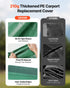 Carport Replacement Canopy, 6 x 3 m Potable Garage Tent Top Tarp, UV-Resistant & Waterproof Car Shelter Tarp, Heavy Duty Car Port Cover with Ball Buggees, Dark Green, Frame Not Included