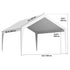 6x3.6m White Carport Replacement Canopy Cover UV Waterproof Garage Tarp