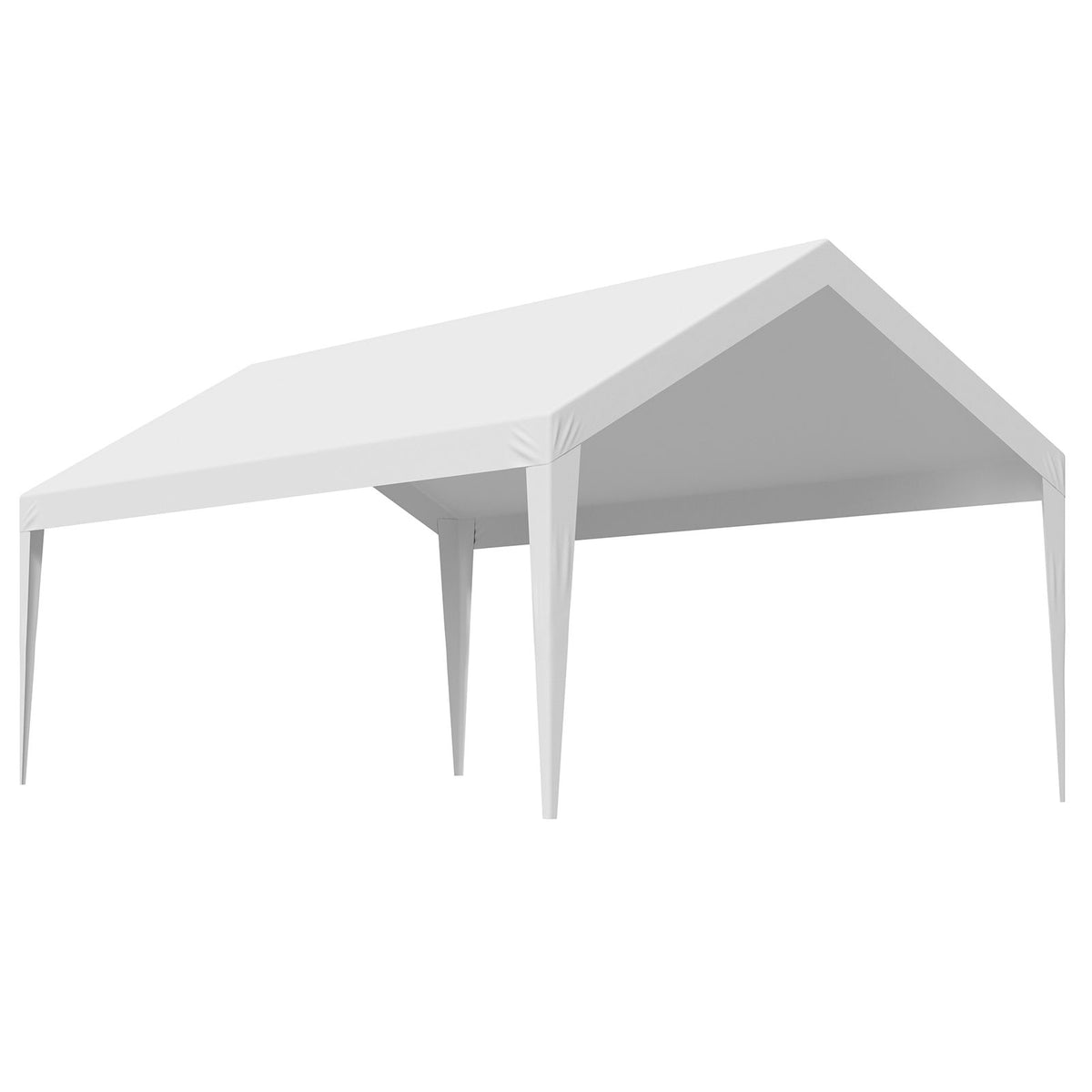 6x3.6m White Carport Replacement Canopy Cover UV Waterproof Garage Tarp