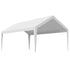 6x3.6m White Carport Replacement Canopy Cover UV Waterproof Garage Tarp