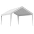 6x3.6m White Carport Replacement Canopy Cover UV Waterproof Garage Tarp
