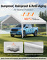 Carport Replacement Canopy, 6 x 3.6 m Potable Garage Tent Top Tarp, UV-Resistant & Waterproof Car Shelter Tarp, Heavy Duty Car Port Cover with Ball Buggees, White, Frame Not Included