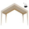 6x3.6m Carport Replacement Canopy Cover UV Waterproof Garage Tarp Beige