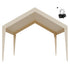 6x3.6m Carport Replacement Canopy Cover UV Waterproof Garage Tarp Beige