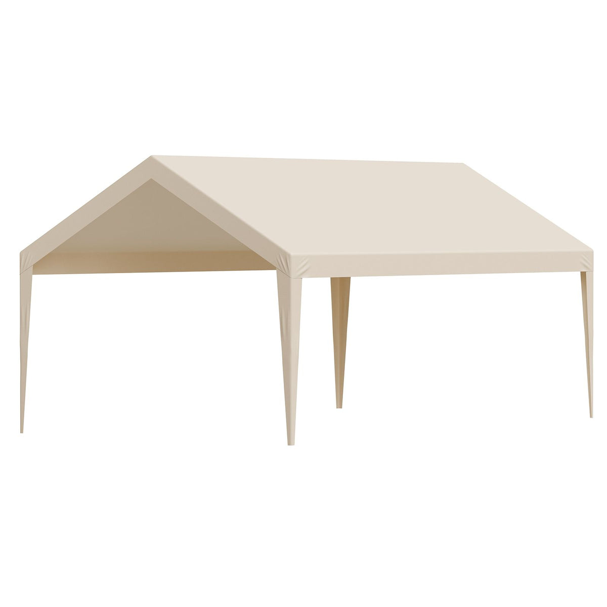 6x3.6m Carport Replacement Canopy Cover UV Waterproof Garage Tarp Beige