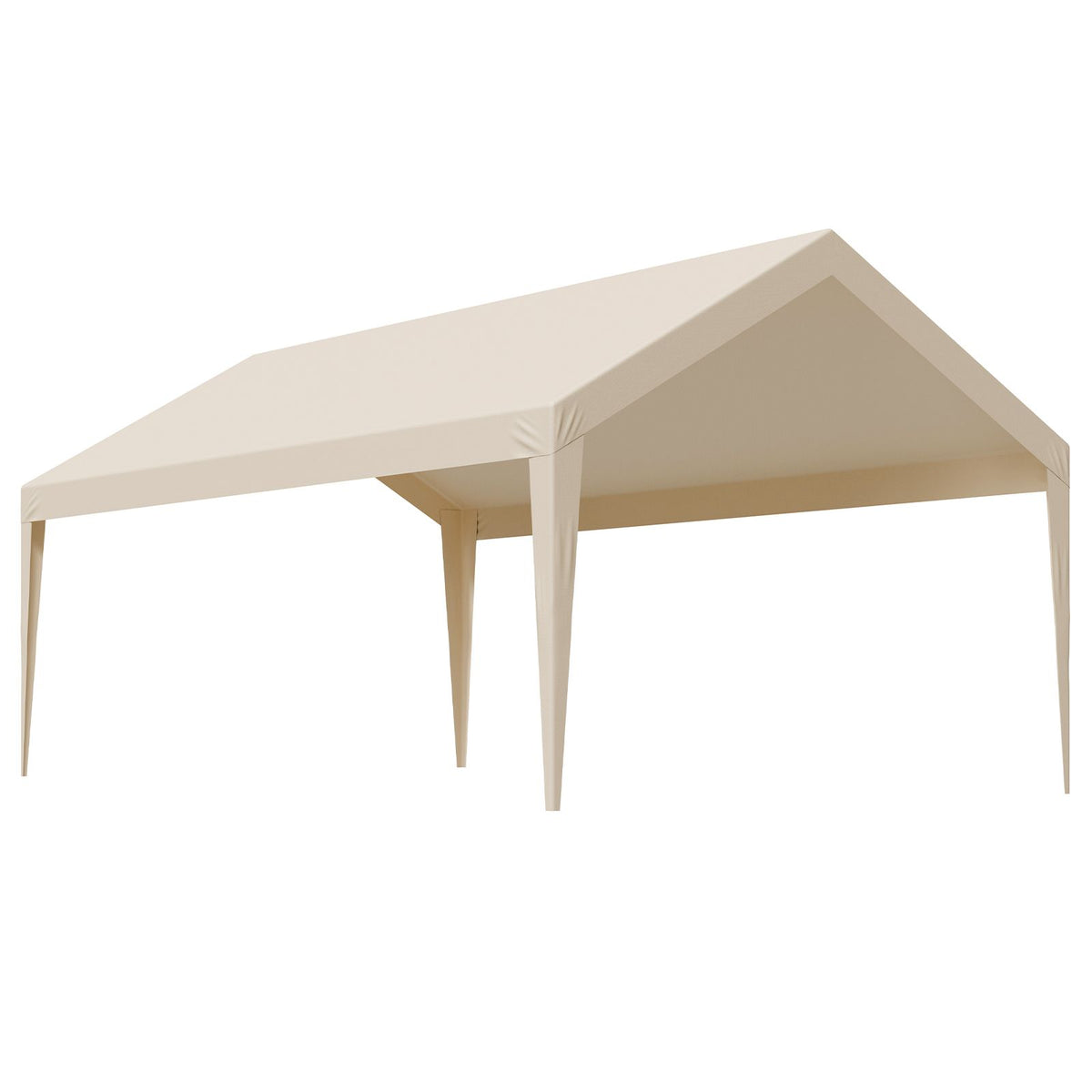 6x3.6m Carport Replacement Canopy Cover UV Waterproof Garage Tarp Beige